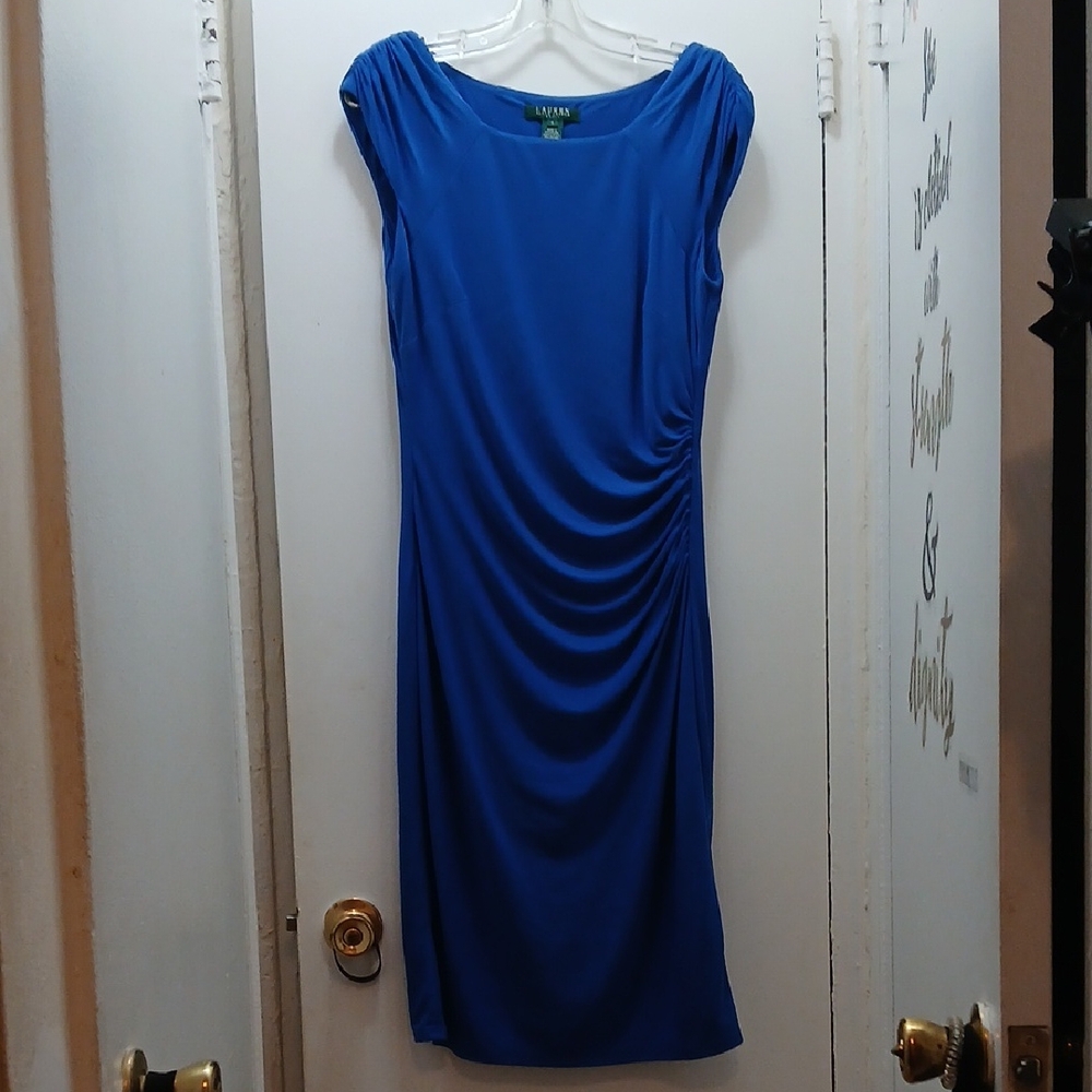 Lauren Ralph Lauren Royal Blue Midi Dress